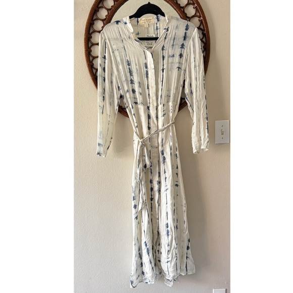 New Cloth & Stone Tie Dye Stripe Maxi Dress Size S - Picture 1 of 12